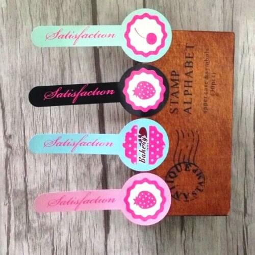 120pcs "Statisfaction" Colorful Lollipop Sealing Label Adhesive Kraft Baking Seal Sticker Creative For Party Favor Gift Bag