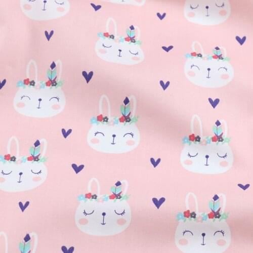 160cm*50cm Cartoon bunny baby Cotton Fabric Cloth Sewing Quilting bedding apparel dress diy patchwork fabric infant cloth
