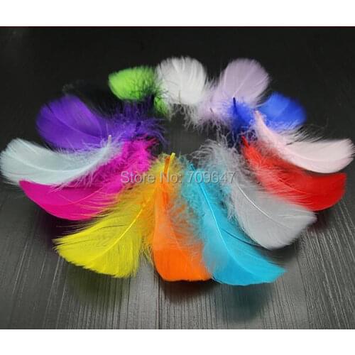 200Pcs/Lot 6-10cm Multicolor Nagorie Goose Feathers for wedding flowers, fascinators, derby hats and flapper headdress