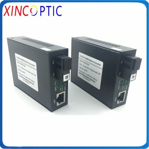 60KM 1000M SM Single Fiber 1490/1550nm SC/UPC Gigabit BIDI WDM Fiber to Ethernet 1RJ45 10/100/1000M Simplex Media Converter
