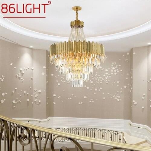 86LIGHT Chandelier Gold Pendant Lamp Fixtures Postmodern LED Light for Home Living Dining Room Villa