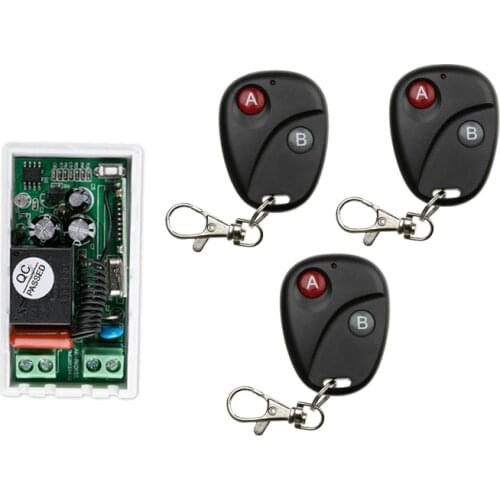 Promotions AC 220 V 1CH Wireless Remote Control Switch System Receiver Transmitter 2 Buttons RemoteS 315mhz 433.92mhz
