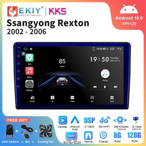 Ekiy 9'' QLED Screen Android 10 Multimedia Player For Ford Focus 2004-2011 GPS Navigation Car Radio Stereo All-in-One Head Unit