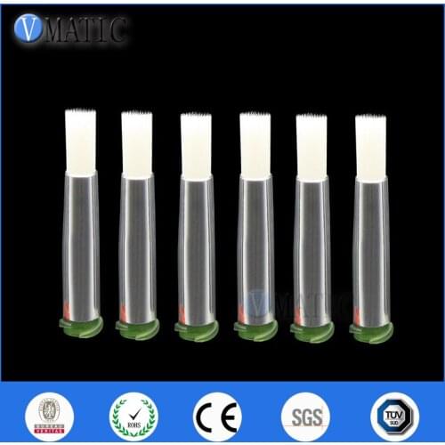 Free Shipping 10Pcs 14G Dia 5mm Round Brush Tip Liquid Glue Dispensing Syringes Needle Brush Tip