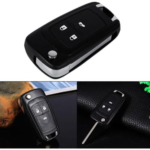 Black Flip Folding Remote 3 Buttons Key Fob Shell Case ABS Plastic Key Case For Vauxhall Opel Zafira Astra Insignia Holden