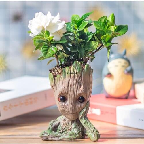 Flower Pot Groot Multifunction Storage Crafts Garden Flower Pot Cute Shape ChildrenS Toy Pencil Case Flower Pot Flower