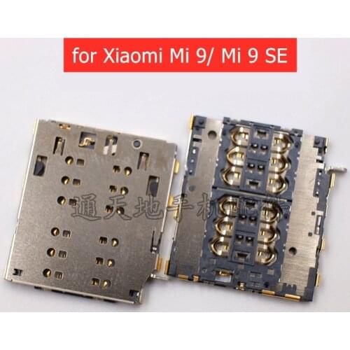 For Xiaomi Mi 9/ Mi 9 SE SIM Card Reader Card Slot Tray Holder Connector Socket Replace Repair Spare Parts
