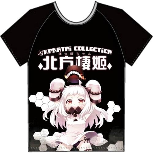 Japanese Summer style T-Shirt GAME Kantai collection Northern ocean hime Anime T shirt Men Women Casual Short Sleeve shirt Tops