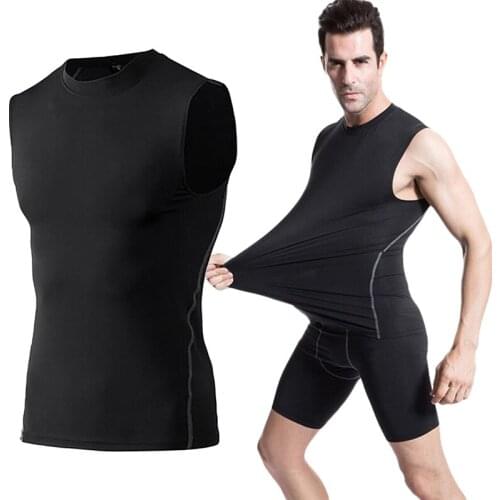 Cotton Men Sport Vest Blending Slim Fit Running Sport Bodybuilding Sleeveless Round Neck Tank Tops Pullover Clothing White Black