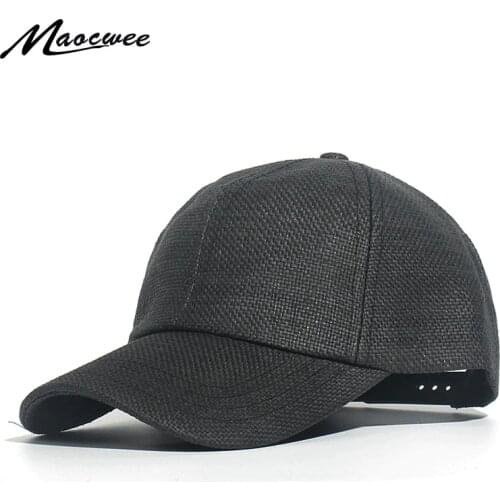 Summer Paper Straw Hats Curved Snapback for Women Baseball Cap Khaki Black Beige Ivory Dad hat for Men Breathable and Cool Cap