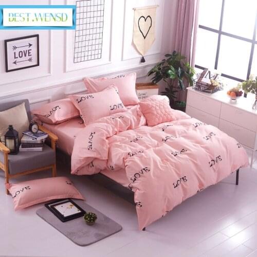 Hotel Comforter Set Love You Style Of King Queen Singl Size 4pc / 3pc Bedding Sets Bedclothes Quilt Cover Bed Sheet Pillowcases
