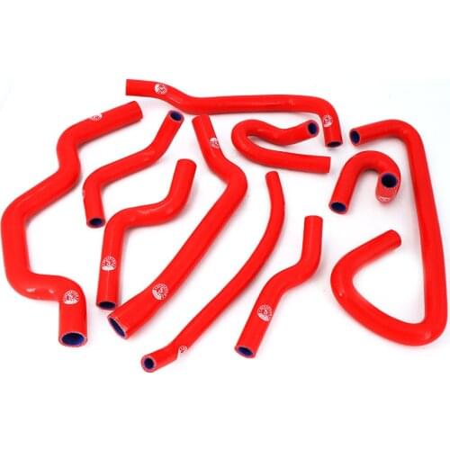 SILICONE RADIATOR HOSE KIT FOR RENAULT Clio I/Williams R19 16S/16V F7P 1.8L 1988-1997 (10pcs) RED/BLUE/BLACK