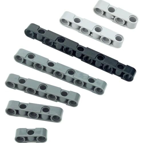 MOC Building Blocks Technical Special Parts 1x3 1x4 1x5 1x6 1x7 1x9 1x11 Beam Center Thick Hole Studless Liftarm Crane DIY Brick