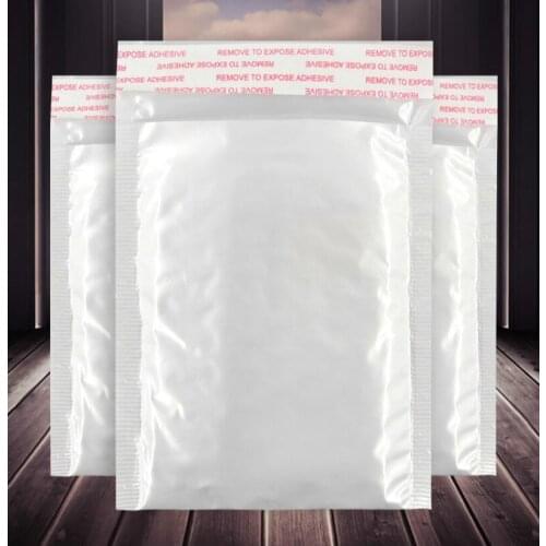 50pcs/lot White Paper Envelopes Wedding Party Invitation Greeting Cards Paper Gift bag Pearl Film Bubble Envelope Mailing Bags