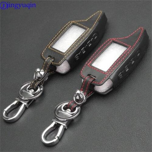 4 Buttons M5 Leather Key Case, Tamarack For 2 Way Car Alarm Scher-Khan Magicar 5 Lcd Remote Control Key Fob,Scher Khan M5