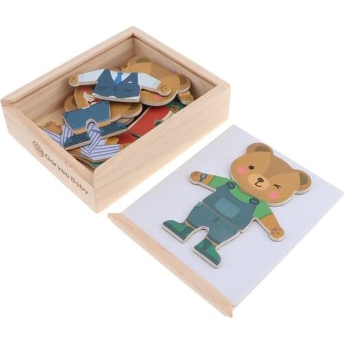 Bear Magnetic Dress-Up Toys for Girls - Change Clothes Play Set 18 Pieces