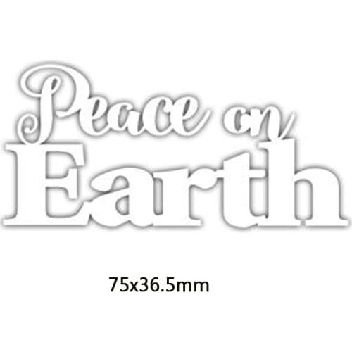 Peace On Earth Phrase Metal Cutting Dies DIY Scrapbooking Embossing Paper Cards Making Crafts Supplies New 2019 Diecut