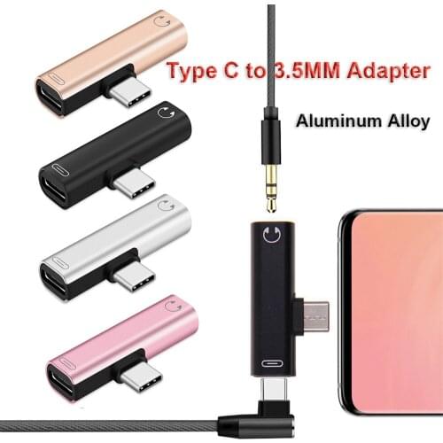 1Pcs Metal USB Type C Adapter To 3.5mm Headphone Mini Jack Adapter AUX Cable For Samsung S10 S9 Huawei Mate20 Fast Charge