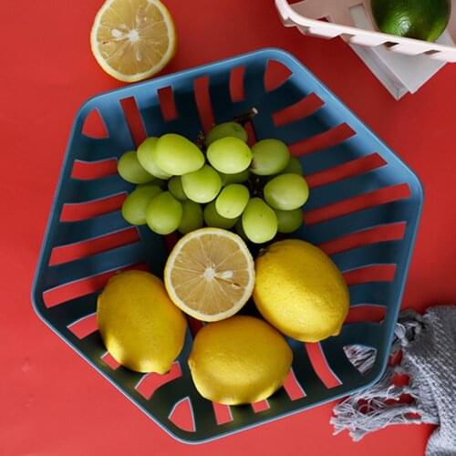 1Pc Multifunctional Plastic Kitchen Hollow Out Wash Fruit Vegetable Drain Basket Creative Storage Container