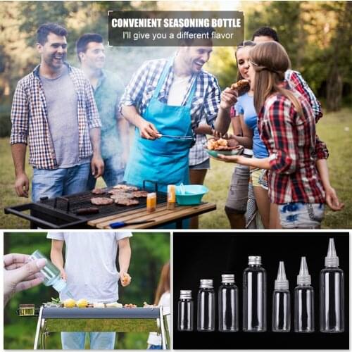 Reusable Spice Condiment Bottles for Outdoor Camping BBQ Picnic Barbecue Oil Seasoning Storage Box Tableware Outdoor Accessories