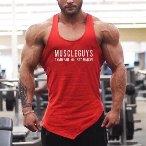 Mens Gyms Elasticity Tank Top Cotton Bodybuilding Stringer Tank Tops Singlet Brand Clothing Fitness Sleeveless Shirt Workout top