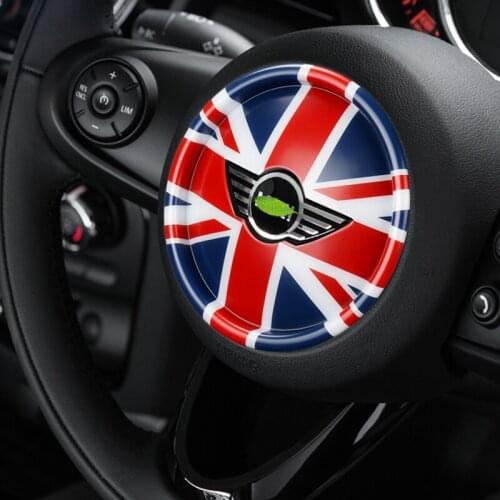 For BMW MINI ONE Cooper JCW F54 F55 F56 F60 Countryman Car Steering Wheel Center Sticker Decal Decoration Cover Car Accessories