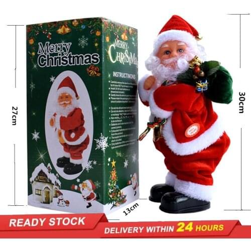 New home Christmas decorations electric music dancing hip-shaking Santa Claus Christmas decoration childrens toys ornaments