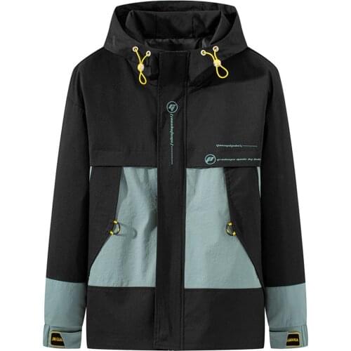 2021 Spring Autumn New Mens Parka Fashion Students Jacket Casual Hooded Bomber All-match High Quality Korean Version Coat
