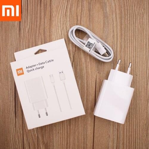 Original Xiaomi Mi 9 Turbo Charger EU Plug Fast Charging Adapter Type C Cable For Mi Poco 10 9T F2 X3 Redmi K30 K20 Pro Note 9 S