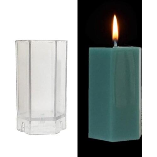 Plastic Hexagonal Candle Molds DIY Handmade Aromatherapy Candle Making Molds