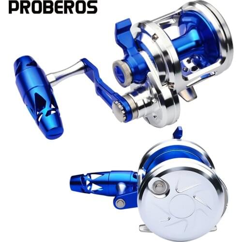 PRO BEROS Seawater Trolling Reels Aluminum CNC Machined Hollow Fishing Reels Jigging Reels (Left/Right-Hand)