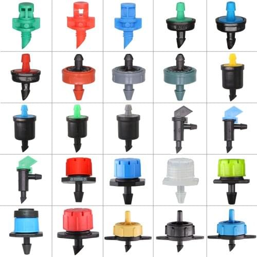 Variety Style Garden Drip Irrigation Dripper Fixed Flow Pressure Compensating Emitter 1/4'' Sprinkler Watering Refraction Nozzle