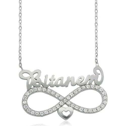 Tevuli 925 Sterling Silver Bitanem Written Infinity Ladies Necklace