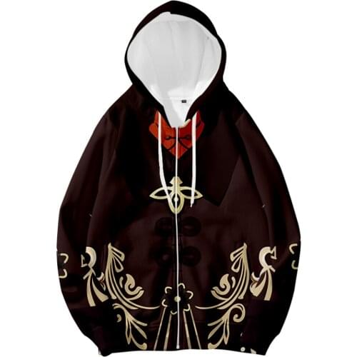 Genshin Impact Sweatshirts Cosplay Hu Tao hoodies Men Women Clothes Zipper Jackets Cartoon Kawaii Girl Boy Kids