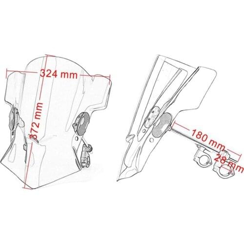 Universal Motorcycle Adjustable WindScreen Windshield for Yamaha MT03 MT07 MT09 BMW F800R R Nine T 1200RS R1200RT Motorcycle Acc