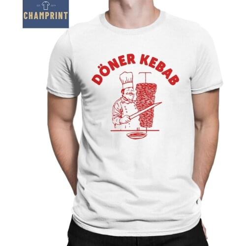 Doner Kebab Graphic Funny T-Shirts Men Novelty Pure Cotton Tee Shirt O Neck Short Sleeve T Shirt Summer Tops