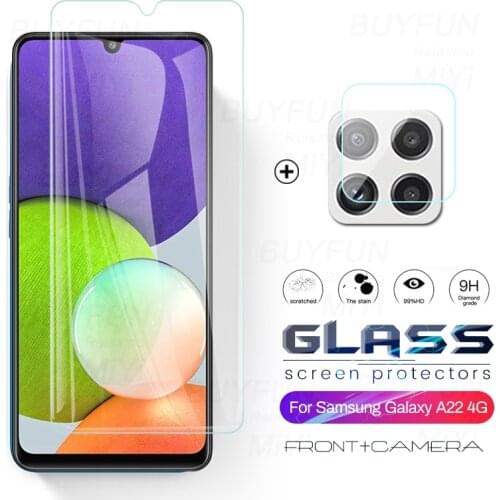 A22-4G Glass 1to2 Camera Lens Protective Glass for Samsung Galaxy A22 Sumsung GalaxyA22 A 22 2021 4G SM-A225F/DS 6.4' Phone Film