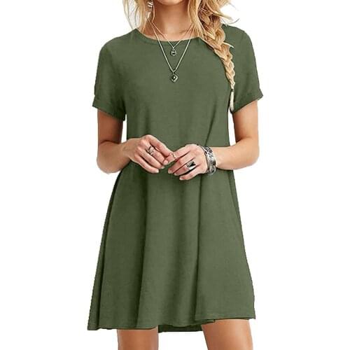 Dresses Summer Sexy Solid Bodycon Women T-Shirt Dress Casual Beach Women Solid Short Sleeve O-Neck dresses for women платье robe