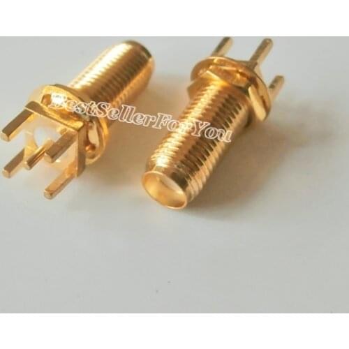 10Pcs SMA Female Jack PCB mount panel with Nut Bulkhead Long RF Coax Adapter Connector 15MM