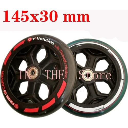 14.5cm 145mmX30mm scooter wheel with transparent durable 88A PU 145 handcart go cart 145mm tyre with ABEC-7 bearing installed