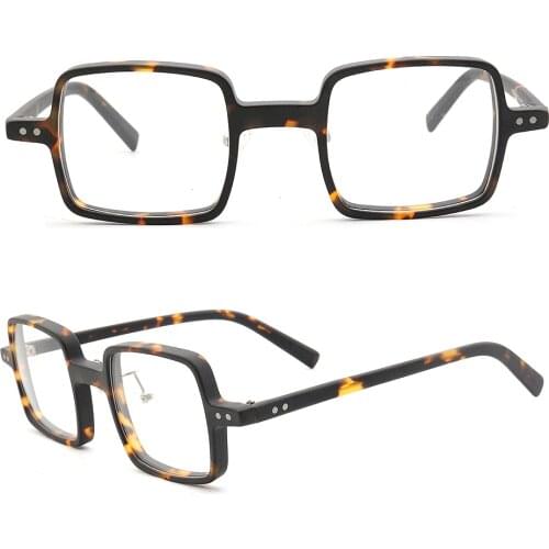 2021 Women Vintage Square Glass Frames Men Optical Spectacles Nerd Fashion Eyeglass frames Retro Tortoise light hipster Eyewear