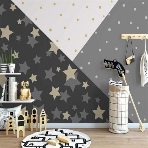 Milofi custom 3D wallpaper mural simple geometric wallpaper starry sky childrens room living room background wall decoration pa