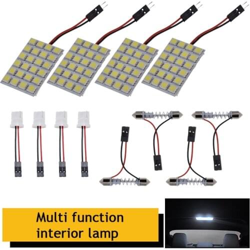 4 PCS Led suspension signal bulb 31mm 36mm 39mm 41/42mm c5w 168 interior reading light T10 white dome license plate lamp