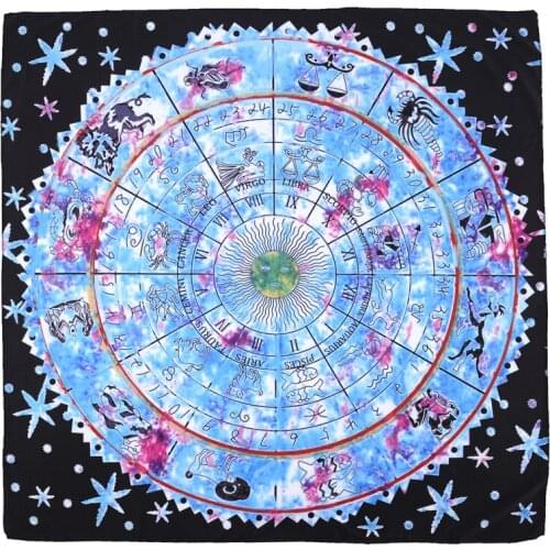 5 PCS/LOT Tarot Playmat Card Divination Tablecloth Classic Witt Flower Shadow Tarot Cards Props Astrological Tablecloths 1mx1m