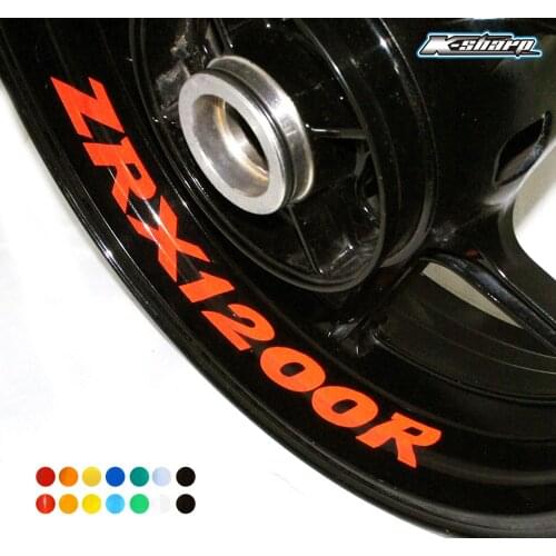 8 X custon inner rim decals wheel reflective sign Stickers stripes FIT KAWASAKI ZRX1200R