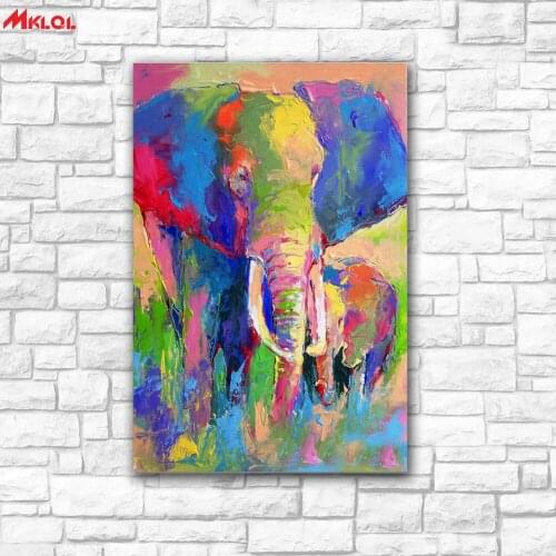 Large Wall Art,elephant ,Restaurant study Bedroom Decor Wall oil Painting Print Nice wall picture for living room no frame 6