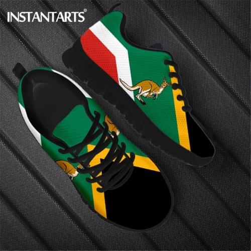 INSTANTARTS Brand Design Lady Casual Flat Shoes South Africa Kangaroo Pattern Mesh Sneakers for Women Lightweight Footwear Hot