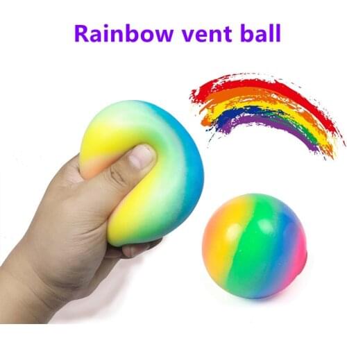 Colorful Vent Ball Press Decompression Toy Relieve No Stress Balls Hand Squeeze Fidget Toy Pack For Child Kids