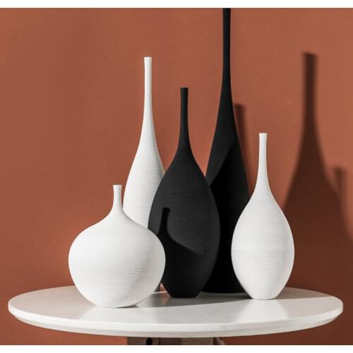 Jingdezhen Modern Minimalist Handmade Art Zen Vase Ceramic Ornaments Living Room Model Home Decoration ZM20805