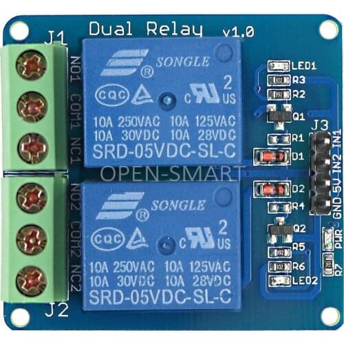 5V Dual Relay Module TWO -Channel Relay module 2-CH High Level Trigger for Arduino
